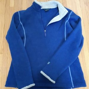 Bright blue cozy Kuhl 1/4 zip sweater